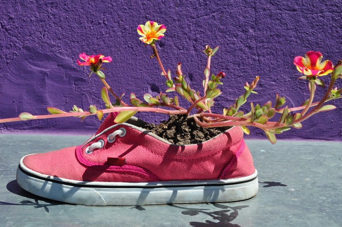 scarpe da ginnastica con fiori